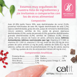 Pienso Recipes Kitten para Gatitos | 92% Proteína Animal y Sin Cereales