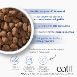 Pienso de Aves con Pescado de Mar para Gatos Adultos | 80% Proteína Animal