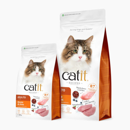 Pienso de Aves para Gatos Adultos Quisquillosos | 87% Proteína Animal y Omega-3
