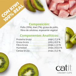 Snack para gatos en Mousse con fruta Catit Creamy Cups