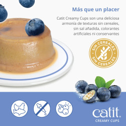 Snack para gatos en Mousse con fruta Catit Creamy Cups