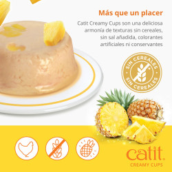 Snack para gatos en Mousse con fruta Catit Creamy Cups