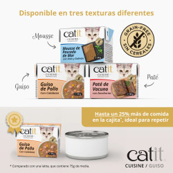 Comida húmeda - Guiso Catit para Gatos | Natural y Sin Cereales