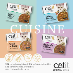 Comida húmeda - Guiso Catit para Gatos | Natural y Sin Cereales