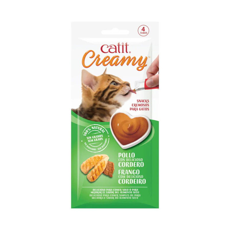 Snacks cremosos para Gatos Catit Creamy – 4 Tubos