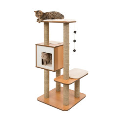 Vesper High Base – Torre para Gatos Alta con Rascador y Escondite