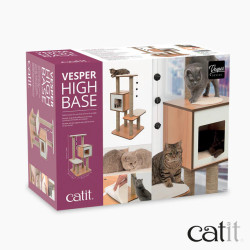 Vesper High Base – Torre para Gatos Alta con Rascador y Escondite