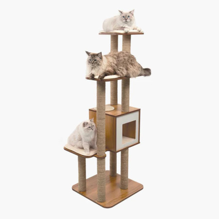 Vesper High Base XL – Árbol Rascador para Gatos Grandes y Múltiples Gatos