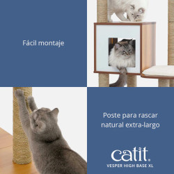 Vesper High Base XL – Árbol Rascador para Gatos Grandes y Múltiples Gatos