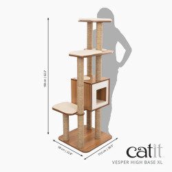 Vesper High Base XL – Árbol Rascador para Gatos Grandes y Múltiples Gatos