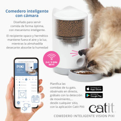 Comedero Automático Catit PIXI con Cámara | Control por App y Audio