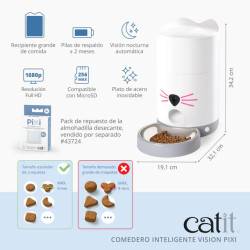 Comedero Automático Catit PIXI con Cámara | Control por App y Audio