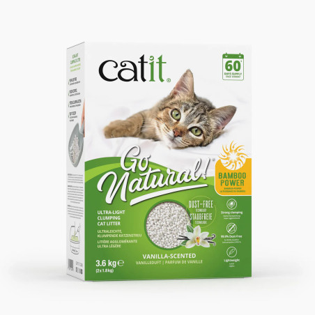 Catit Go Natural Arena Vegetal | Suave, Biodegradable y Sin Polvo para Gatos