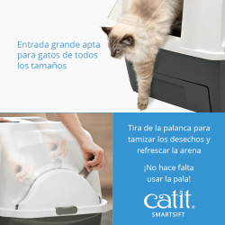 Catit Smartsift Arenero Autolimpiable Silencioso | Sin Olores ni Esfuerzo