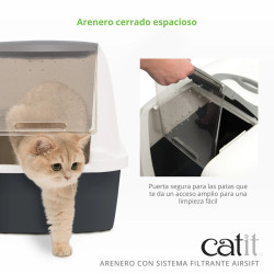 Arenero Cerrado Catit Airsift Jumbo | Control de Olores y Privacidad