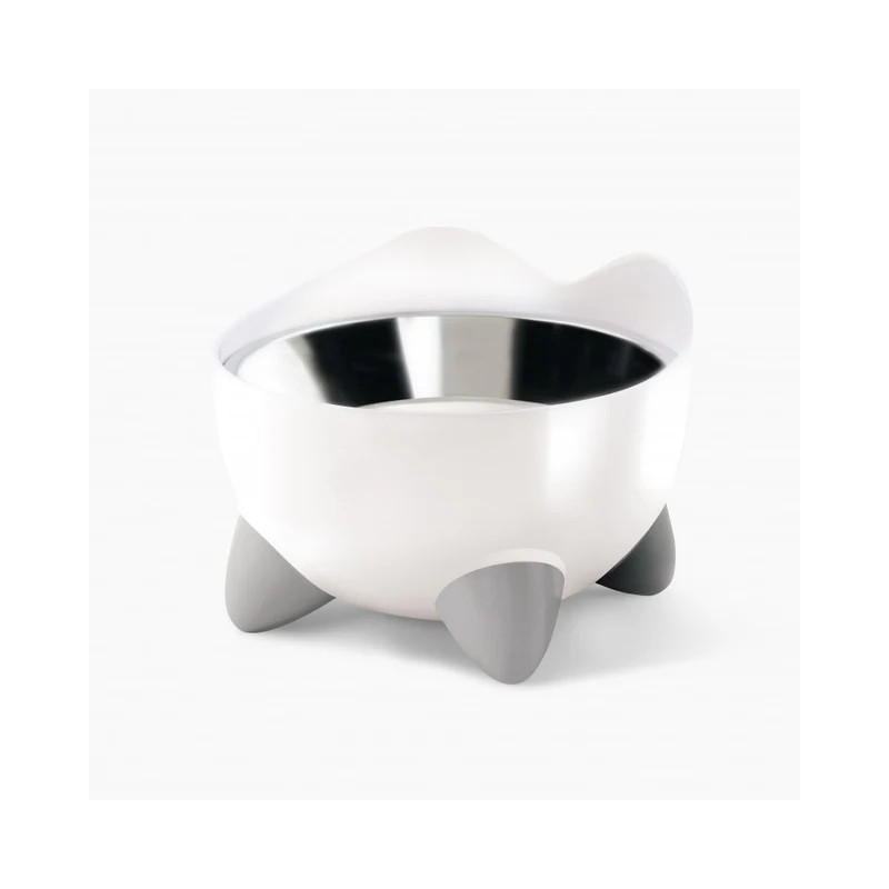 Comedero Elevado Catit PIXI | Plato Ergonómico con Diseño Felino y Acero Inoxidable