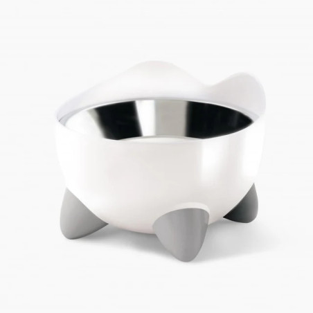 Comedero Elevado Catit PIXI | Plato Ergonómico con Diseño Felino y Acero Inoxidable