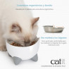 Comedero Elevado Catit PIXI | Plato Ergonómico con Diseño Felino y Acero Inoxidable