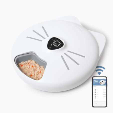 Comedero Inteligente Catit PIXI | Control App, 6 Raciones, Para Pienso y Comida Húmeda
