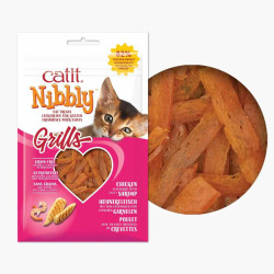Catit Nibbly Grills | Snacks masticables de Pollo y Marisco para Gatos
