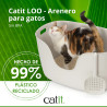 Arenero ecológico para gatos Catit Loo con pala | Fácil de limpiar y sin BPA