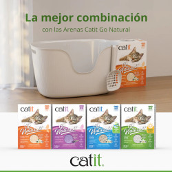 Arenero ecológico para gatos Catit Loo con pala | Fácil de limpiar y sin BPA
