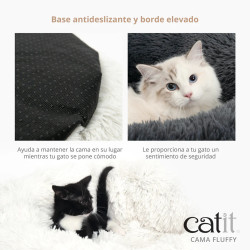 Cama para gatos Catit Fluffy | Cómoda y calentita